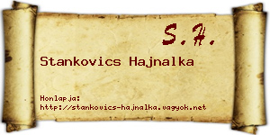 Stankovics Hajnalka névjegykártya