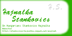 hajnalka stankovics business card